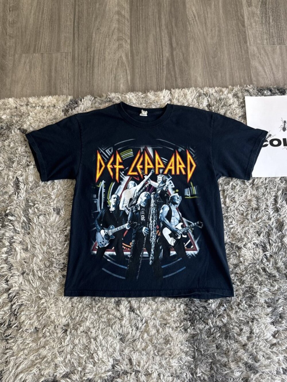 Tour Navy Blue 00 S Def Leppard Band Concert Rock 2015 Navy Blue Men Sz L